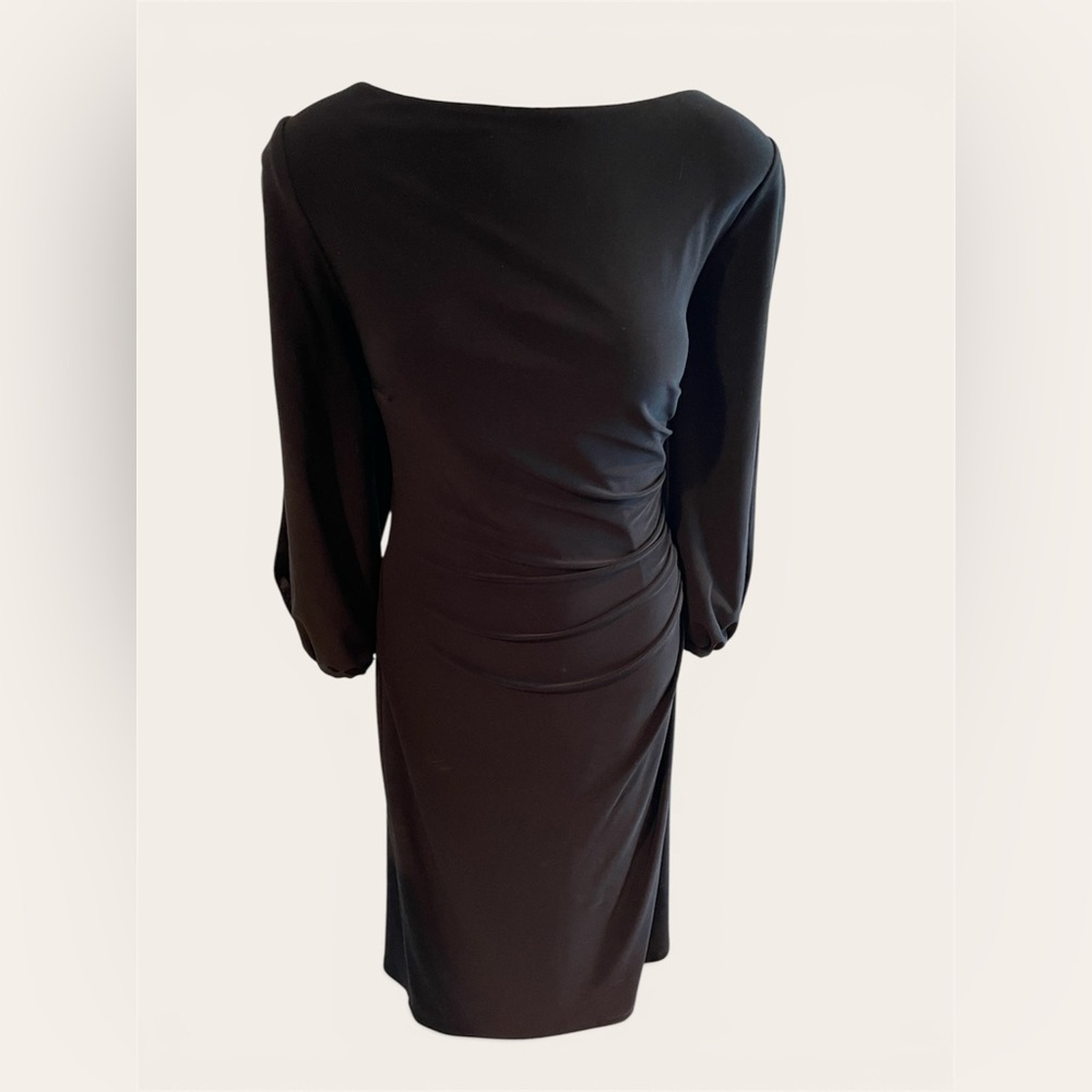 Ralph Lauren Black Long Split Sleeve Dress SZ 10